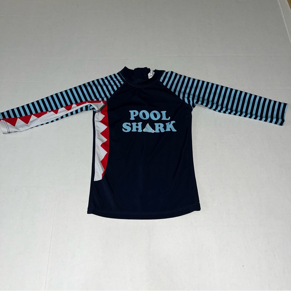 Shade‎ Critters Palm Beach Graphic Pool Shark Rash Guard Top Long Sleeve 18-24M